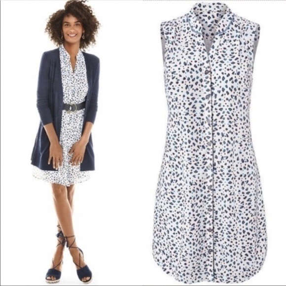 Cabi Leopard Print Shirtdress or Cover-Up – Size Small - Picture 1 of 16